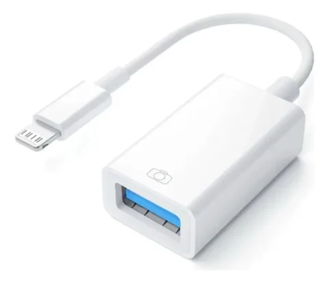 Cabo Otg Usb Smartphone E iPad Pendrive Cor Branco