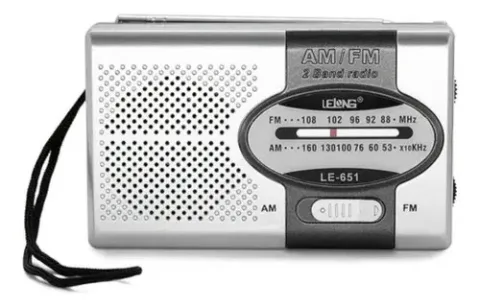 Rádio Portátil LE-651 Analógico AM/FM com Fone