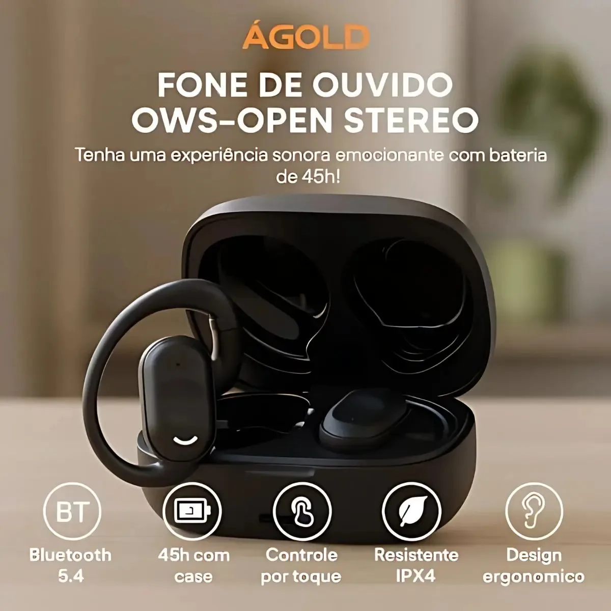 Fone de Ouvido Bluetooth FN-BA8 Sem Fio Lilás foto 2