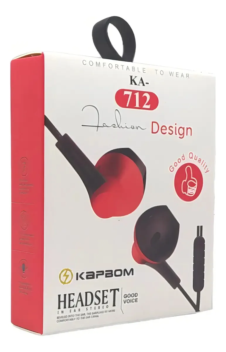 Fone De Ouvido Com Fio - Ka-712 foto 3