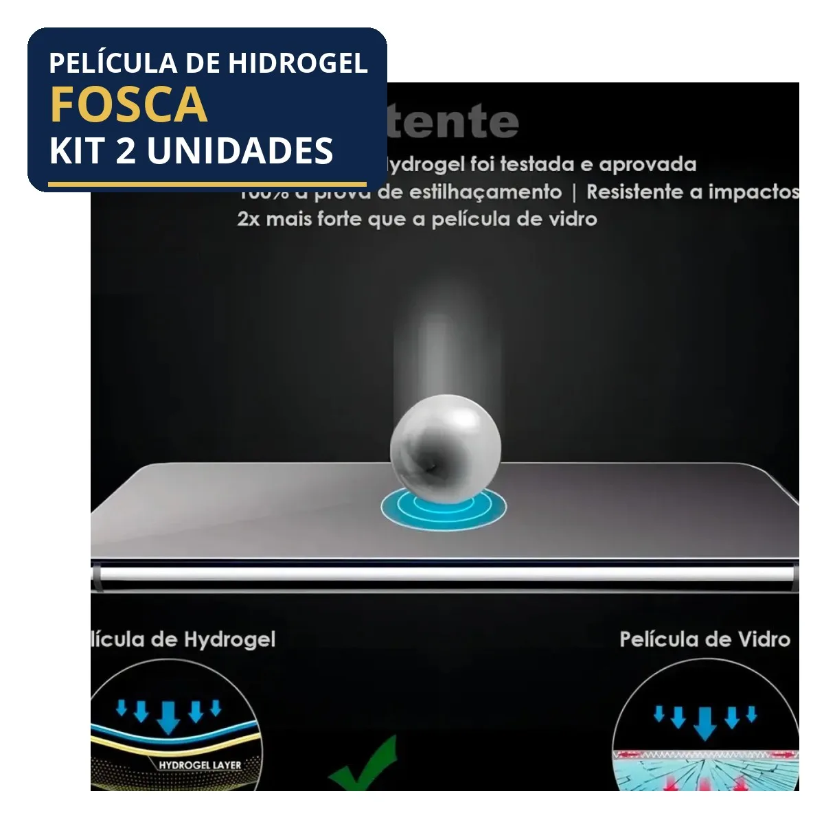 Kit 2 Películas Hidrogel Fosca Galaxy S23