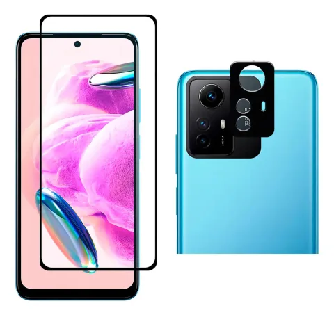 Película Vidro 3d + Câmera Para Redmi Note 12s