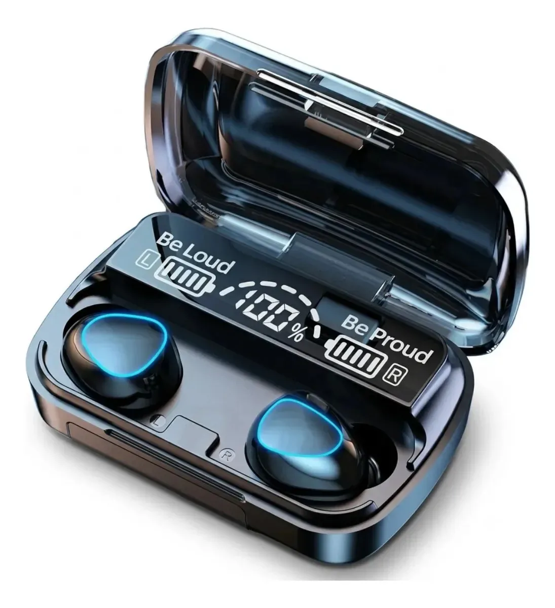 Fone de ouvido in-ear sem fio M10 LED Digital