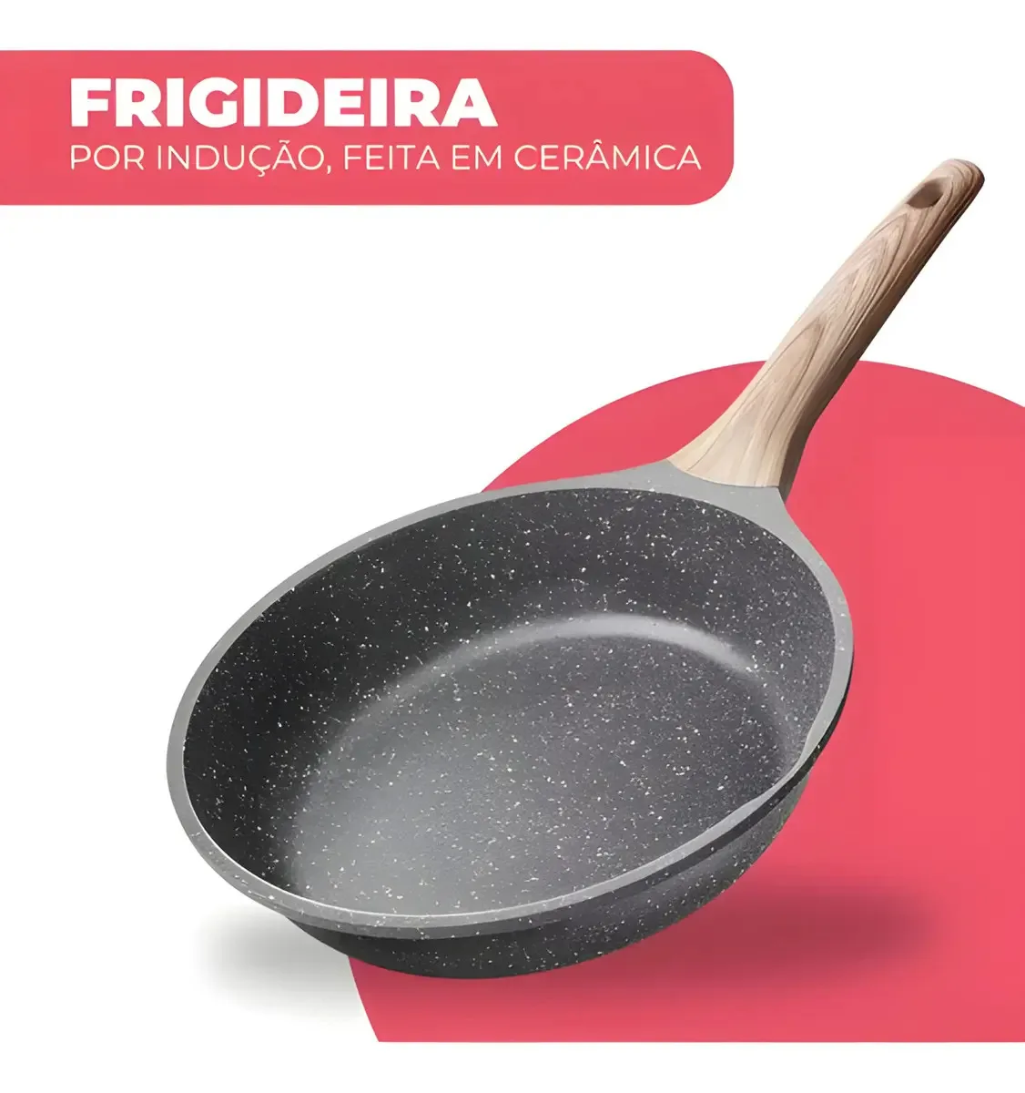 Frigideira Ceramica Antiaderente Cozinha Forno Cooktop foto 2