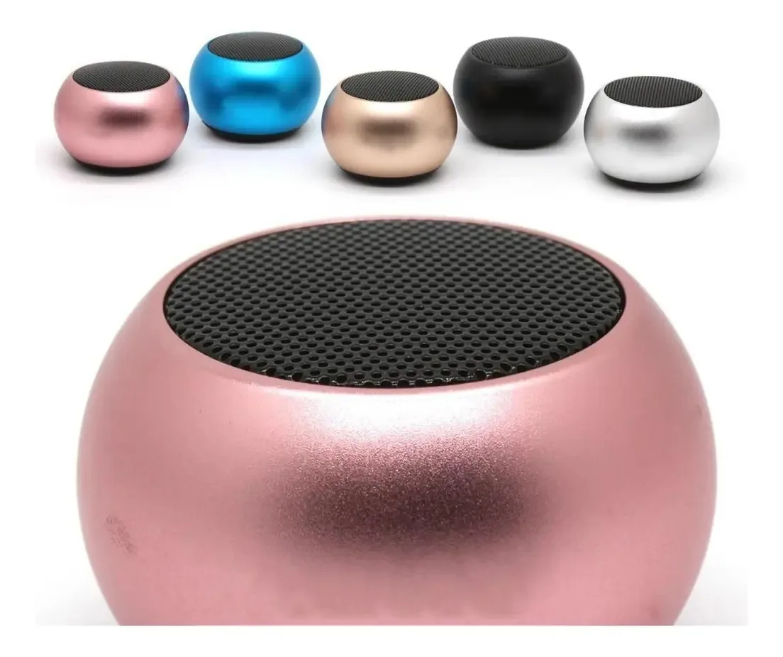 Mini Caixa Som Bluetooth Bolinha Metal Amplificada Speaker foto 2