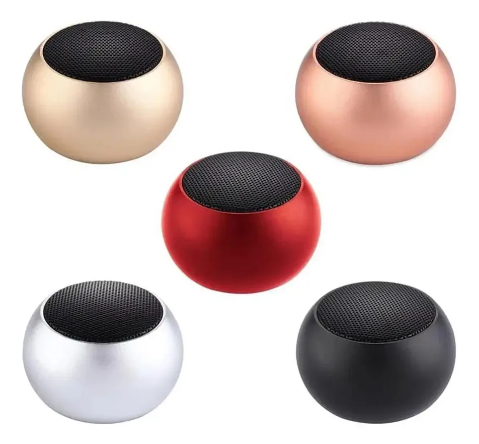 Mini Caixa Som Bluetooth Bolinha Metal Amplificada Speaker