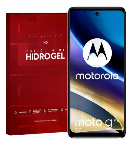 Película Protetora Hidrogel para Moto G51 Transparente HD