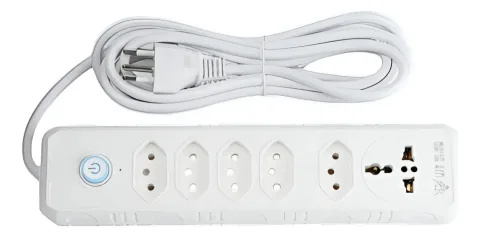 Extensão Elétrica de 5 Metros com 6 Tomadas Bivolt