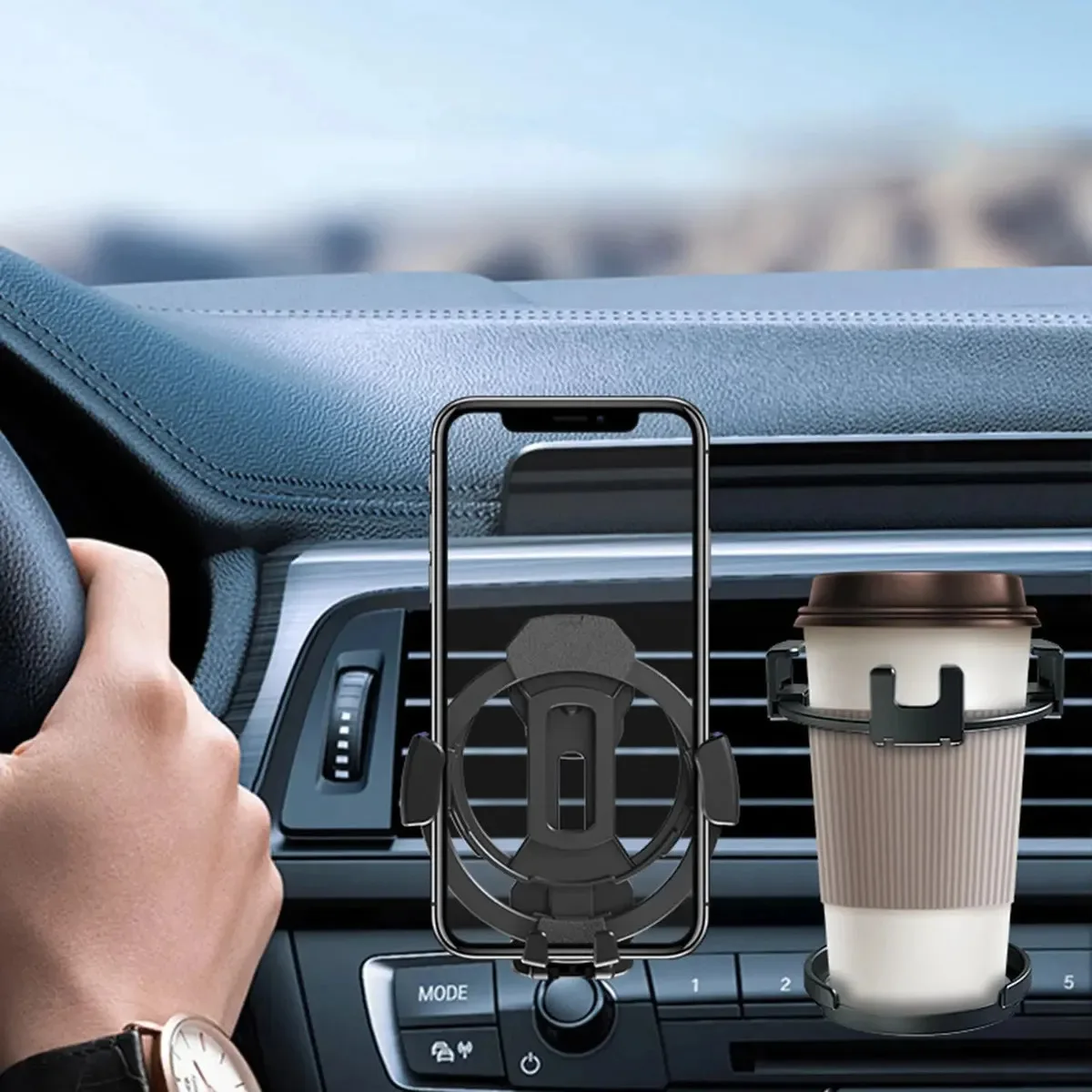 Suporte para celular montado na ventilação do carro, suporte foto 3