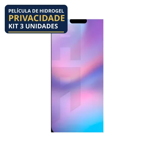 Kit 3 Películas Hidrogel Privacidade iPhone 17 Pro Max