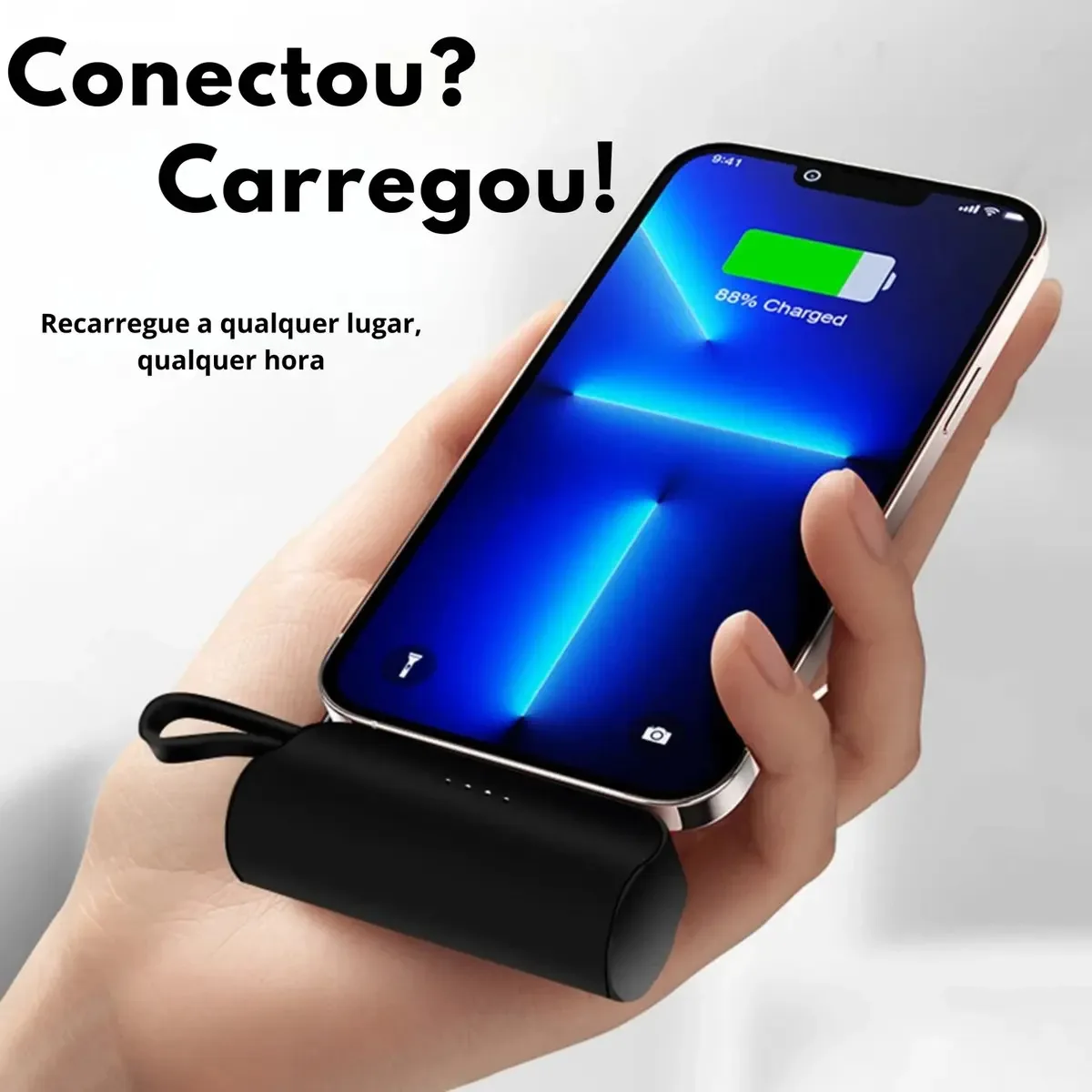Mini Carregador Turbolightning Para iPhone + Cabo Tipo C Cor foto 2