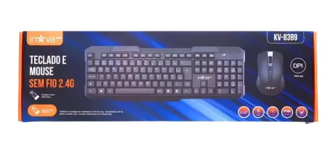 Kit Teclado Mouse Sem Fio Kv-8389