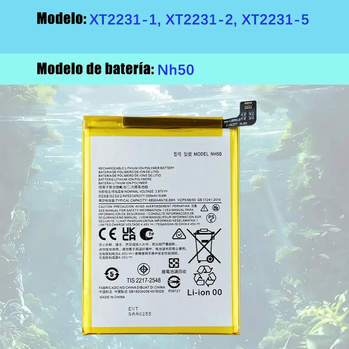 Bateria para Moto G22/G22 5g/E32 Nh50 Xt2231-1 foto 2