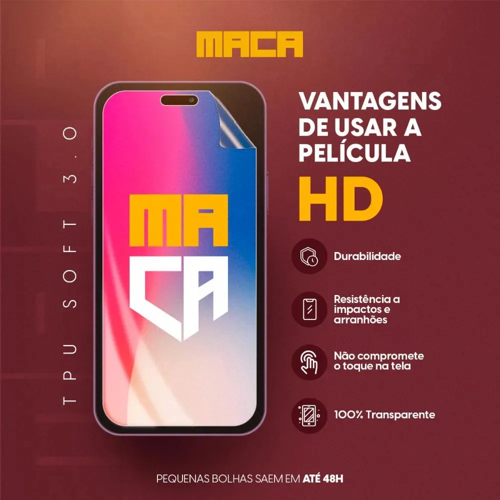 Película Hidrogel Tela Frontal Moto G06 Transparente foto 2