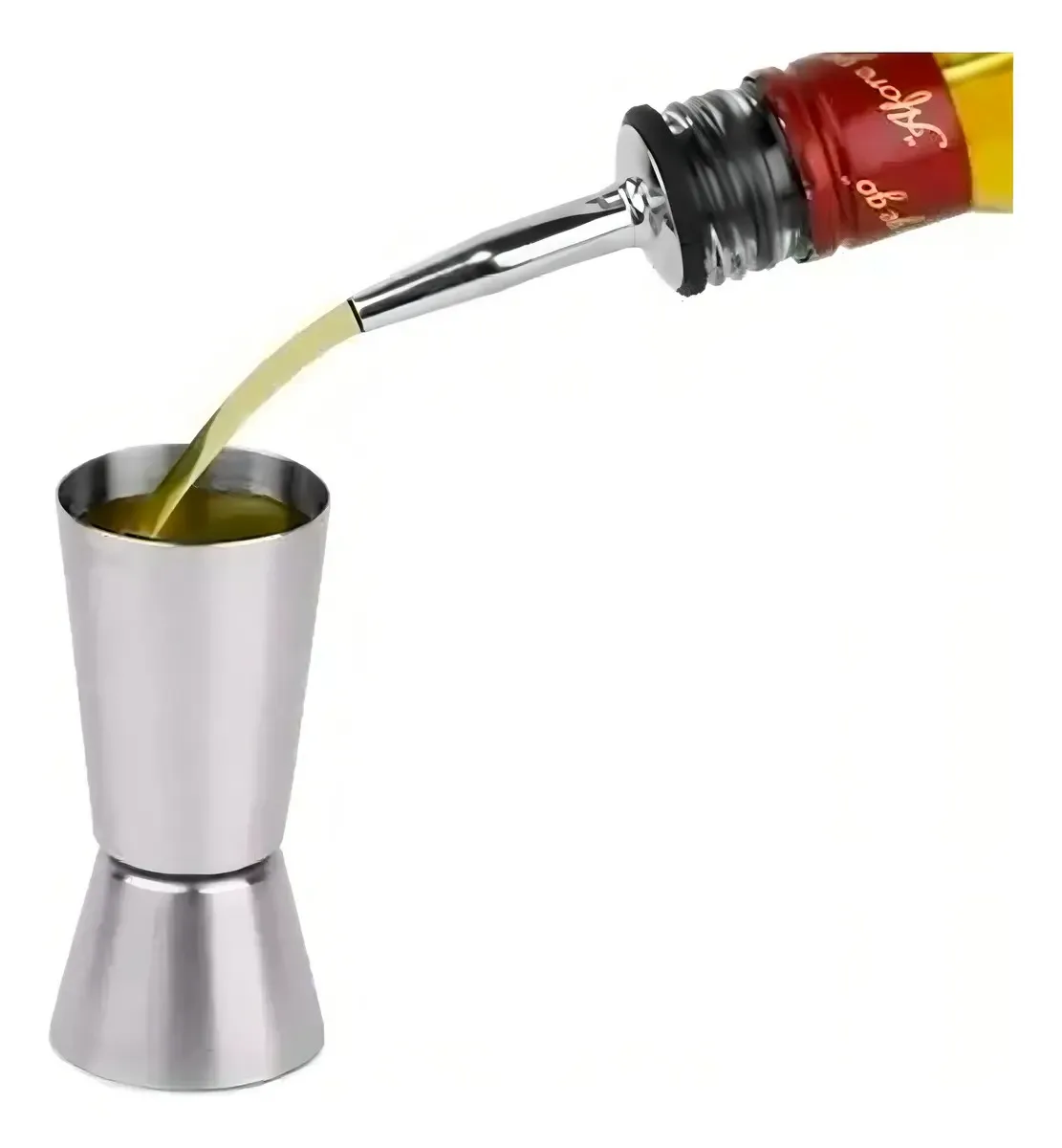 Copo Dosador Inox 40ml 20ml Prateado