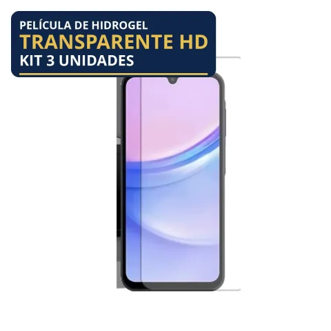 Kit 3 Películas Hidrogel Transparente Galaxy A15