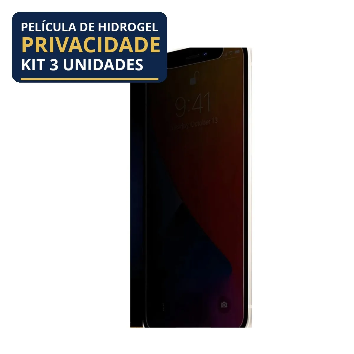Kit 3 Películas Hidrogel Privacidade iPhone 13 Pro