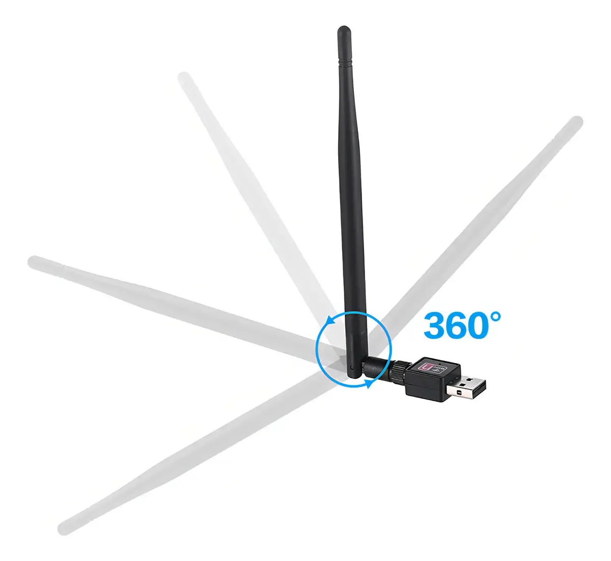 Adaptador WiFi USB 2.4GHz com Antena Externa foto 2