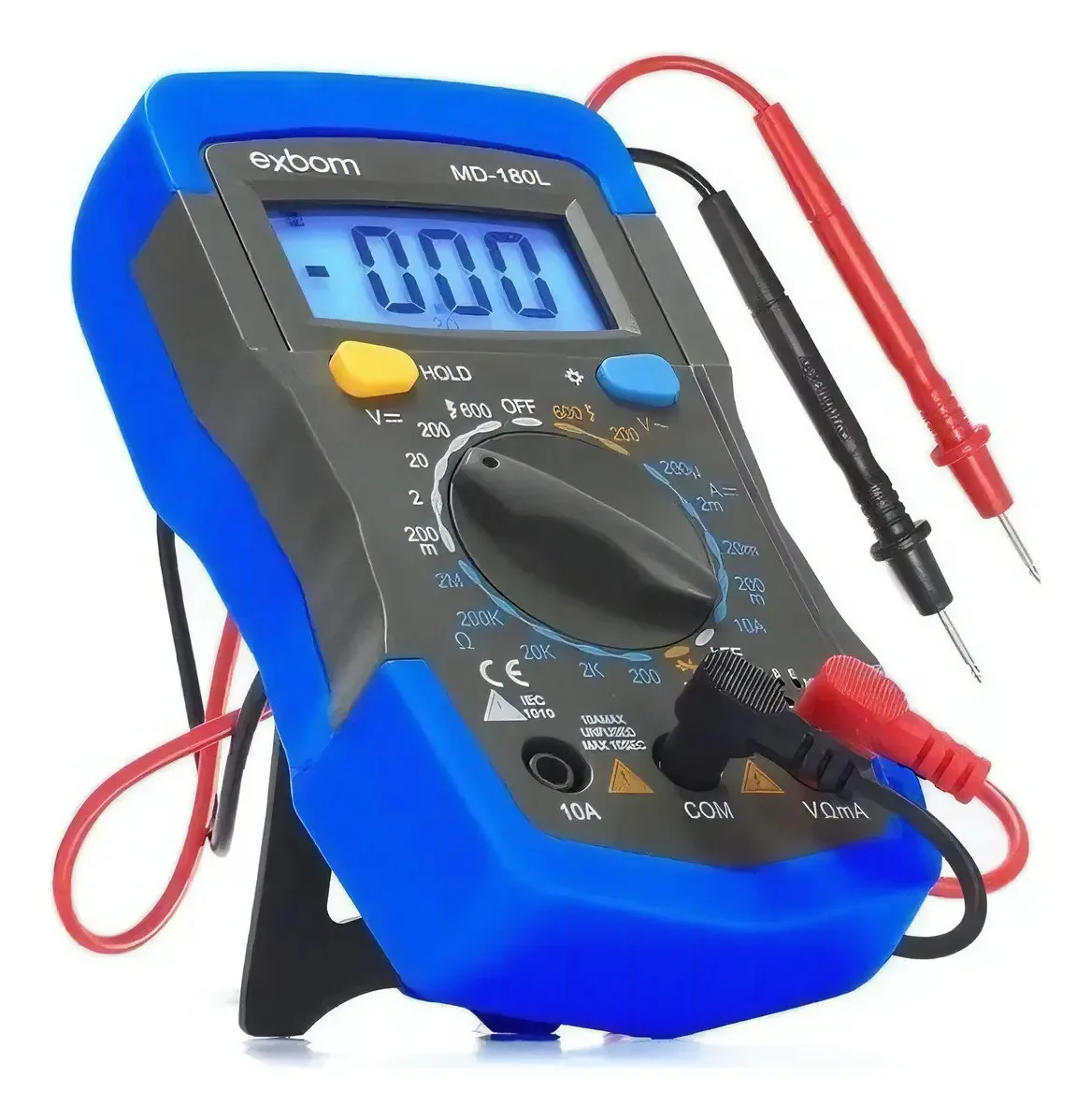 Multímetro Digital Profissional MD-180L Portátil LCD
