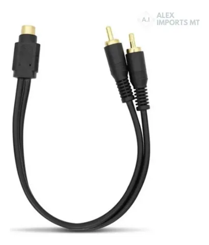 Cabo Rca Femêa Para 2 Cabo Rca Macho - 30cm Adaptador