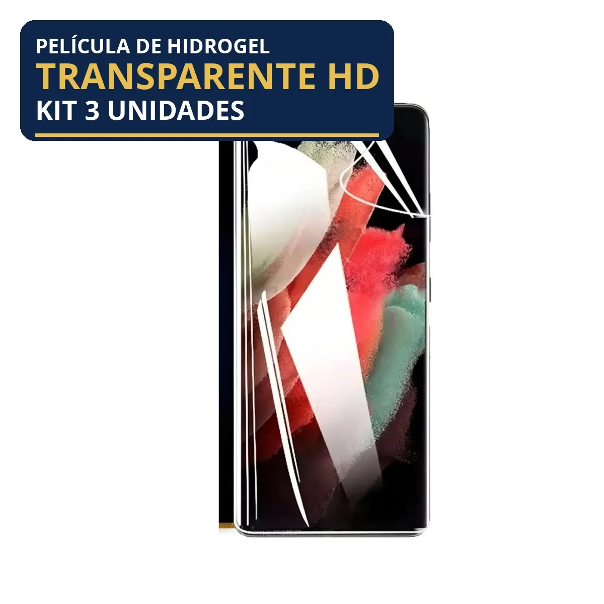 Kit 3 Películas Hidrogel Transparente Galaxy S22