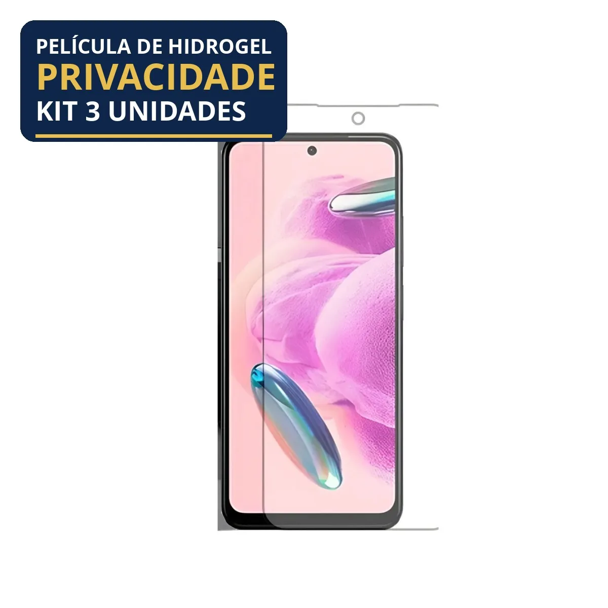 Kit 3 Películas Hidrogel Privacidade Redmi Note 12S