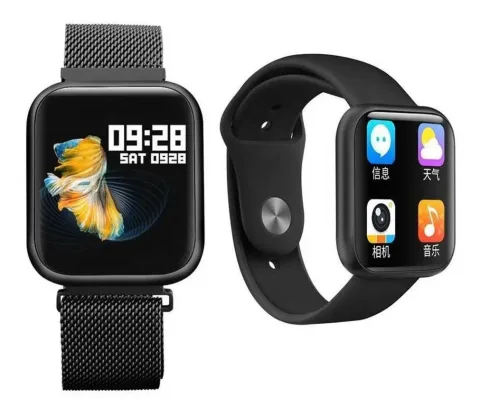 Relógio Smart Watch P80 Pulseiras Preto