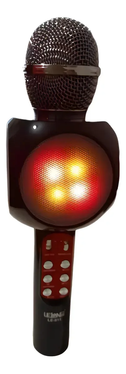Microfone Sem Fio Karaokê Bluetooth Led Lelong Le 915