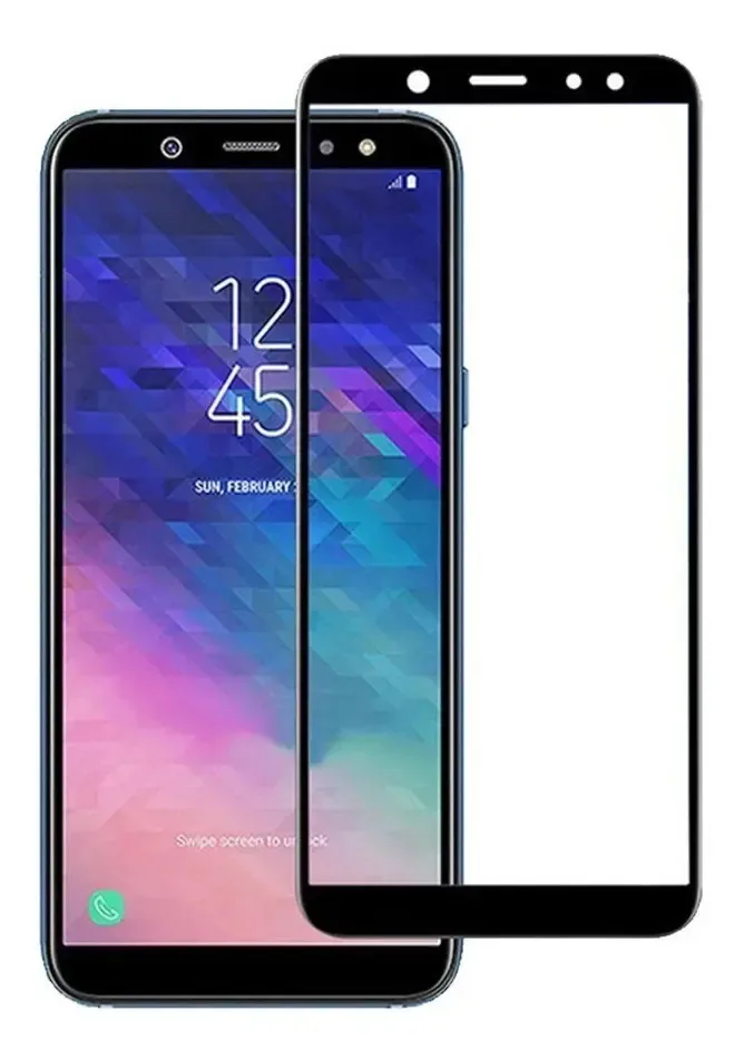 Pelicula De Vidro 3d Samsung Galaxy J8 2018 Tela Toda Preta