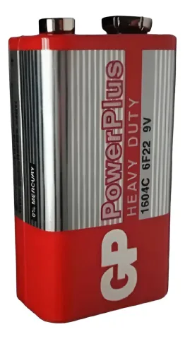 Pilha 9v Retangular Power Plus 6f22