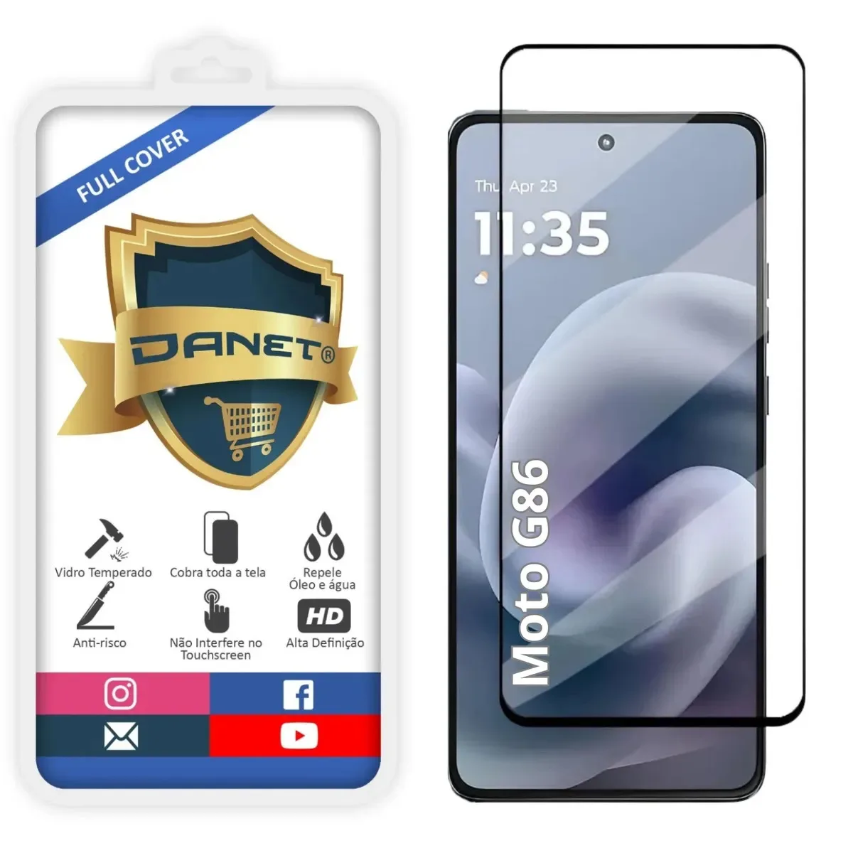 Película Vidro Temperado 3d Para Motorola Moto G86 Proteção