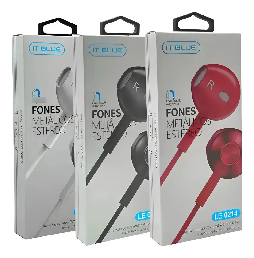 Fone De Ouvido Com Fio It-blue Le-0214 C/ Fixação Magnética foto 2