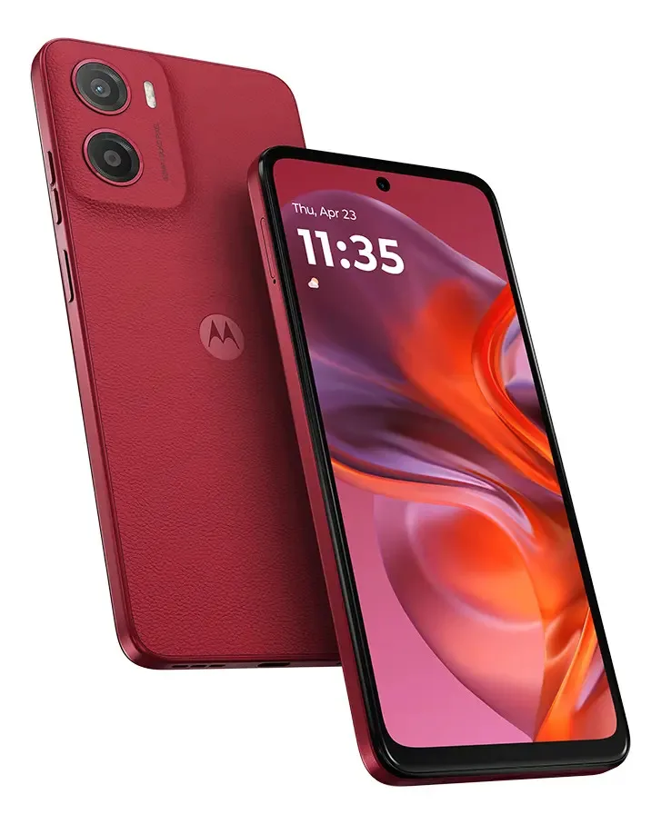 Celular vermelho Moto G05 4+ 64gb