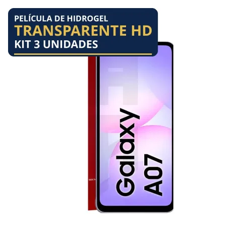 Kit 3 Películas Hidrogel Transparente Galaxy A07