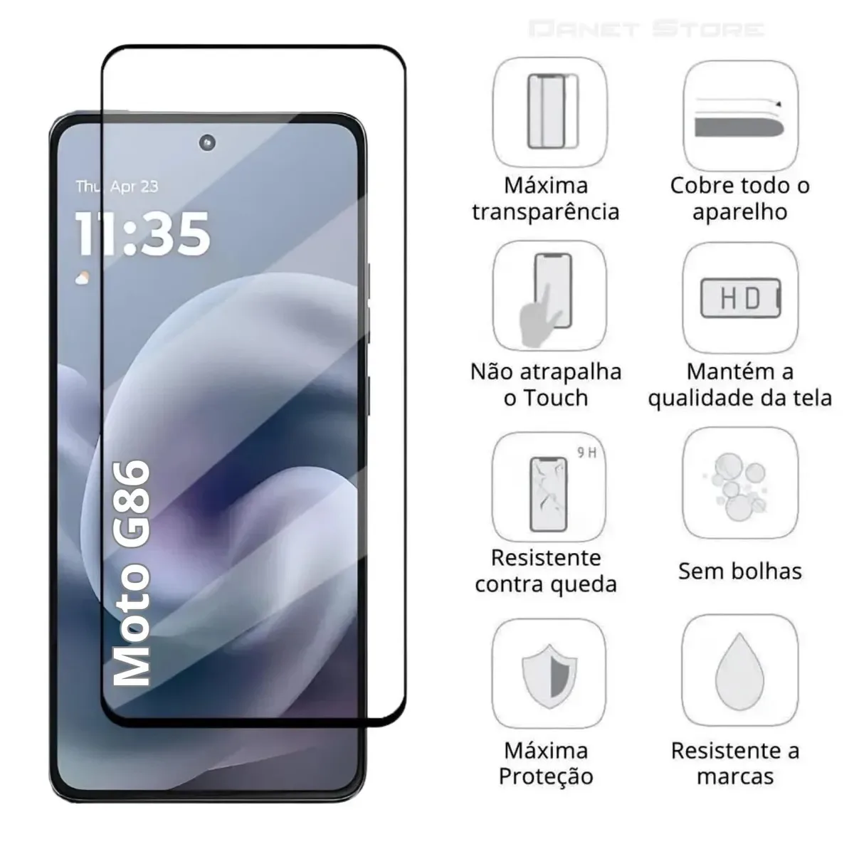 Película Vidro Temperado 3d Para Motorola Moto G86 Proteção foto 2
