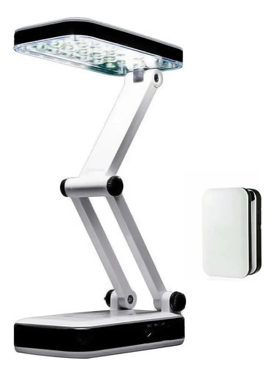 Abajur LED Portátil Recarregável Branco Mesa DP-666 24 LEDs
