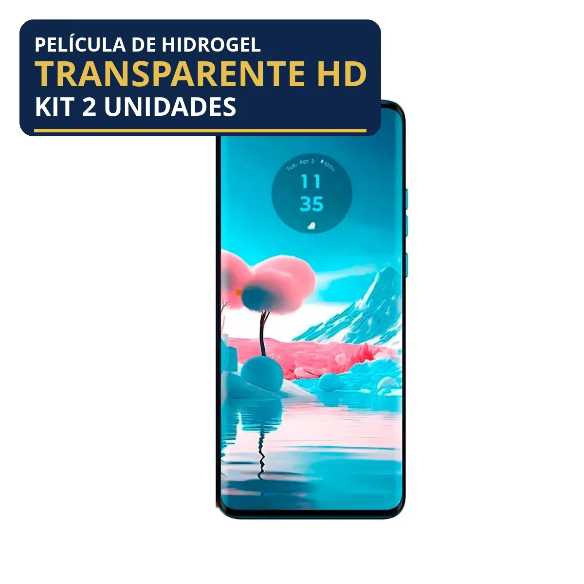Kit 2 Películas Hidrogel Transparente  Edge 40 Neo