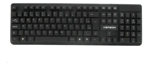 Teclado KA-691 QWERTY USB Preto com Teclado Numérico