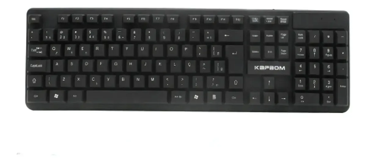 Teclado KA-691 QWERTY USB Preto com Teclado Numérico