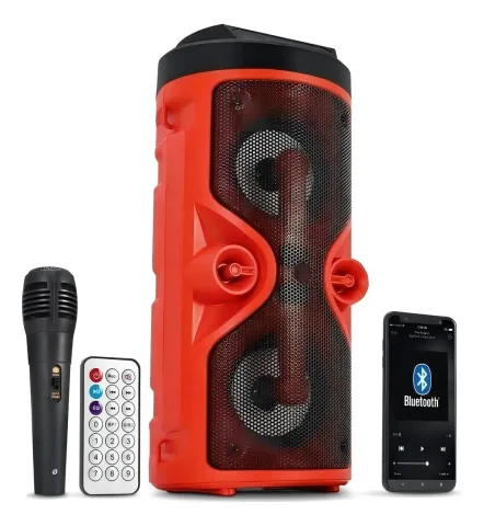 Caixa Som Bluetooth Portátil Com Alça D-s13 Vermelha