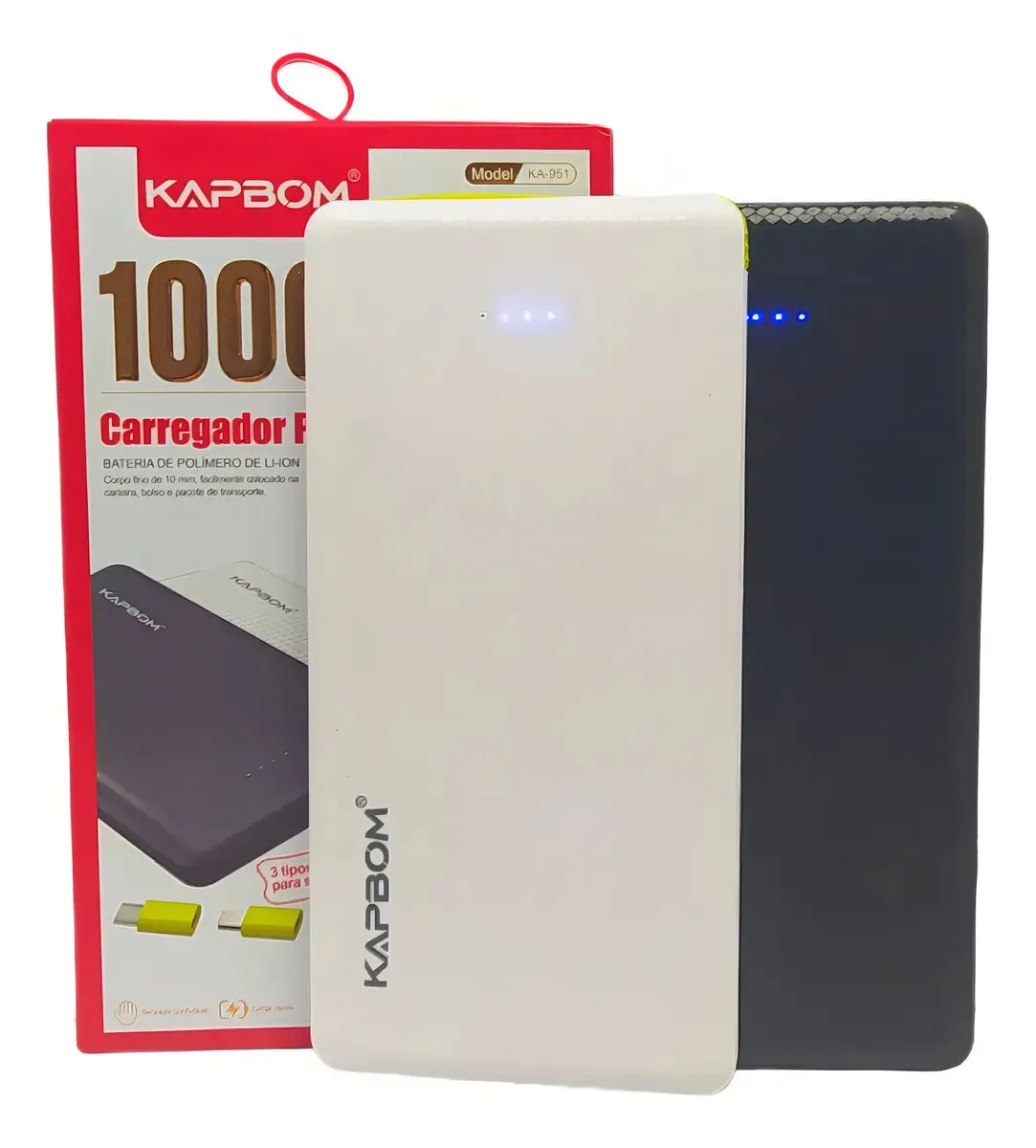 Carregador Portatil Powerbank Kapbom 10000mah Ka 951 Celular foto 3