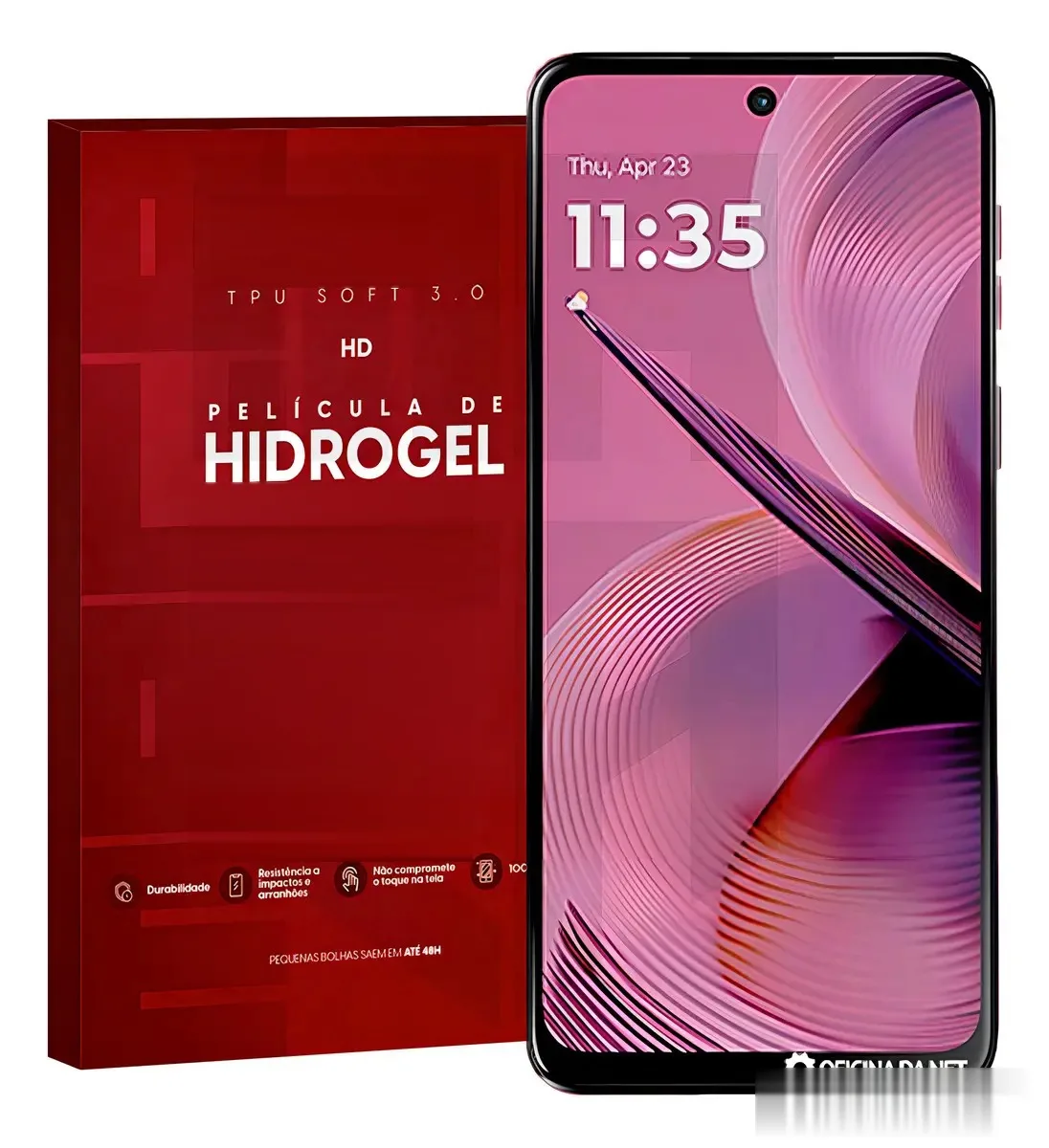 Película Hidrogel Transparente para Moto G55, com Proteção